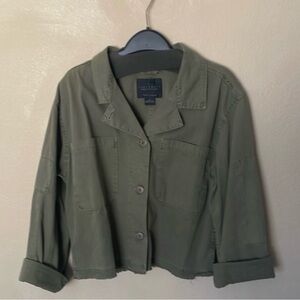 Sanctuary Olive Utility Jacket Cropped Perfection